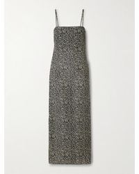 Matteau - Floral-Print Organic Cotton And Silk-Blend Midi Dress - Lyst
