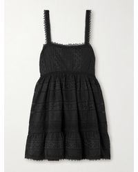 Waimari - Net Sustain Canela Lace-Trimmed Cotton-Blend Mini Dress - Lyst