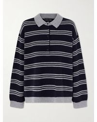 Nili Lotan - Galvez Striped Cashmere Polo Sweater - Lyst
