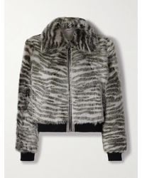 Dodo Bar Or - Nia Zebra-Print Shearling Bomber Jacket - Lyst