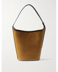 Proenza Schouler - Brant Leather-Trimmed Suede Bucket Bag - Lyst