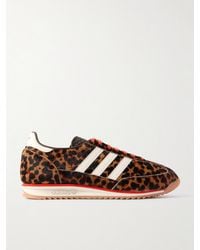 adidas Originals - Sl 72 Og Leather-Trimmed Leopard-Print Pony Hair Sneakers - Lyst