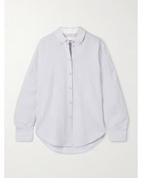 Proenza Schouler - Caroline Striped Cotton And Linen-Blend Oxford Shirt - Lyst