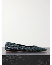 Gabriela Hearst - Aurora Checked Woven Leather Ballet Flats - Lyst
