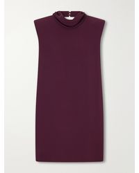 Valentino Garavani - Draped Silk-Cady Turtleneck Mini Dress - Lyst