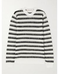 Marni - Striped Wool And Mohair-Blend Sweater - Lyst