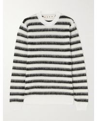 Marni - Striped Wool And Mohair-Blend Sweater - Lyst