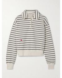 JW Anderson - Embroidered Striped Cotton-Jersey Polo Shirt - Lyst
