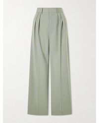 Kallmeyer - Aiden Pleated Grain De Poudre Straight-Leg Pants - Lyst