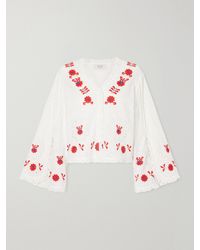 Sea - Catharina Embroidered Cotton And Linen Shirt - Lyst