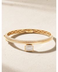 SHAY - Floating Bezel 18-Karat Diamond Bangle - Lyst