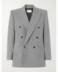 Saint Laurent - Double-Breasted Wool-Twill Blazer - Lyst