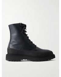 Le Monde Beryl - Dolomite Rubber-Trimmed Leather Ankle Boots - Lyst