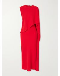 Heirlome - Clementine Draped Silk-Crepe Maxi Dress - Lyst
