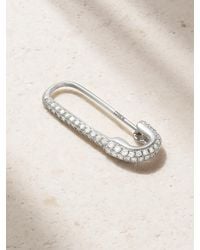 Anita Ko - Safety Pin 18-Karat Diamond Single Earring - Lyst