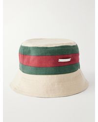 Gucci - Webbing-Trimmed Cotton Bucket Hat - Lyst