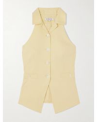 Veronica Beard - Orlinda Linen-Blend Twill Vest - Lyst