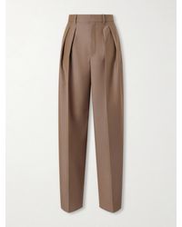 Saint Laurent - Straight-Leg Wool-Blend Pants - Lyst