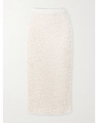 KHAITE - Adela Bouclé Midi Skirt - Lyst