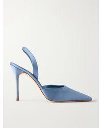 Manolo Blahnik - Borelapla 105 Satin Slingback Pumps - Lyst