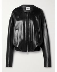 KHAITE - Hewit Oversized Leather Bomber Jacket - Lyst