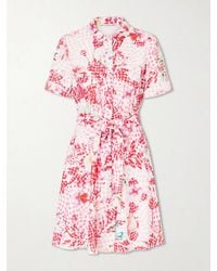 Mary Katrantzou - Chima Floral-Print Tie-Detailed Woven Midi Dress - Lyst