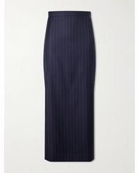 Givenchy - Striped Wool Midi Skirt - Lyst