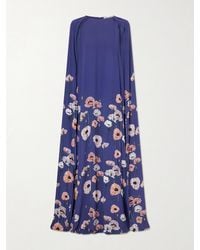 BERNADETTE - Minnie Cape-Effect Sequin-Embellished Embroidered Crepe Gown - Lyst