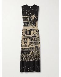 Johanna Ortiz - Cardinal Direction Printed Satin-Jersey Maxi Dress - Lyst