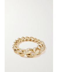 SHAY Ring Aus 18 Karat Gold Mit Diamanten - Mettallic