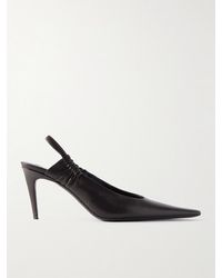 Saint Laurent - Escarpins À Brides Arrière En Cuir À Fronces Anne Marie - Lyst
