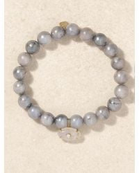 Sydney Evan - Evil Eye 14-Karat, Moonstone And Diamond Bracelet - Lyst