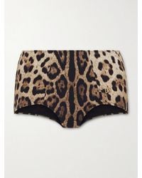 Dolce & Gabbana - Leopard-Print Bikini Brief - Lyst