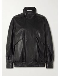 Nour Hammour - Ariste Oversized Paneled Leather Jacket - Lyst