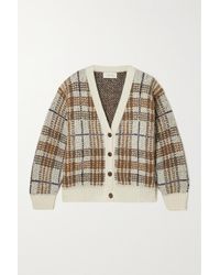 The Great The Estate Checked Alpaca-blend Cardigan - Brown