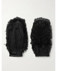 Goldbergh - Hill Plush-Trimmed Padded Leather Ski Gloves - Lyst