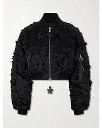 Cecilie Bahnsen - Alpha Industries Ma-1 Cropped Laser-Cut Padded Shell Bomber Jacket - Lyst