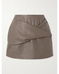 TOVE - Liss Paneled Leather Mini Skirt - Lyst