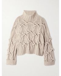 Brunello Cucinelli - Cable-Knit Cashmere Turtleneck Sweater - Lyst