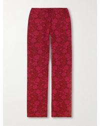 Dries Van Noten - Floral-Print Satin Straight-Leg Pants - Lyst