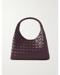 Bottega Veneta - Campana Small Intrecciato Leather Shoulder Bag - Lyst