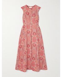 Marta Ferri - Pleated Printed Linen Vest - Lyst