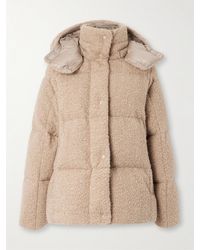 Moncler - Appliquéd Quilted Metallic Bouclé Hooded Down Jacket - Lyst