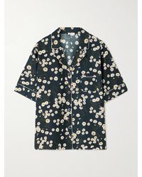 Eres - Romance Je T'Aime Piped Floral-Print Silk Pajama Top - Lyst