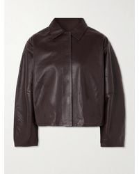 St. Agni - Cocoon Paneled Leather Jacket - Lyst