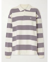 Aimé Leon Dore - Striped Cotton-Jersey Polo Sweater - Lyst