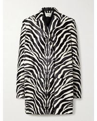 KHAITE - Lorel Zebra-Print Calf Hair Coat - Lyst