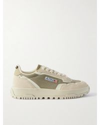Autry - Wildpace Leather And Suede-Trimmed Ripstop Sneakers - Lyst