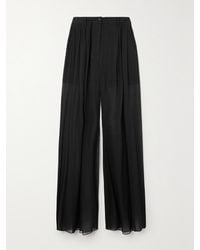 Dolce & Gabbana - Silk-chiffon Wide-leg Pants - Lyst
