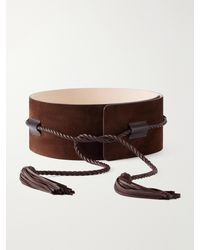DEHANCHE - Sedona Tasseled Leather-Trimmed Suede Belt - Lyst